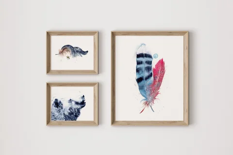 Image of a bear watercolor painting by Shayna Larsen, originals & prints available