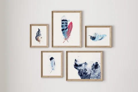 Image of a bear watercolor painting by Shayna Larsen, originals & prints available