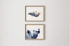 Image of a bear watercolor painting by Shayna Larsen, originals & prints available