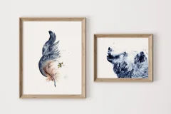 Image of a bear watercolor painting by Shayna Larsen, originals & prints available