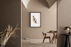 Image of a coyote watercolor painting by Shayna Larsen, originals & prints available