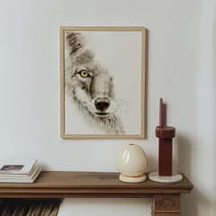 Image of a coyote watercolor painting by Shayna Larsen, originals & prints available