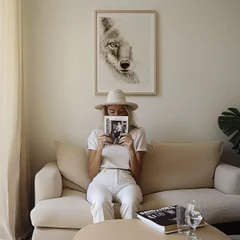 Image of a coyote watercolor painting by Shayna Larsen, originals & prints available