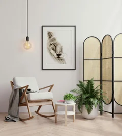 Image of a coyote watercolor painting by Shayna Larsen, originals & prints available