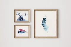 Image of a moose watercolor painting by Shayna Larsen, originals & prints available