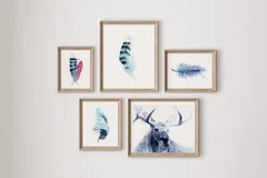 Image of a moose watercolor painting by Shayna Larsen, originals & prints available