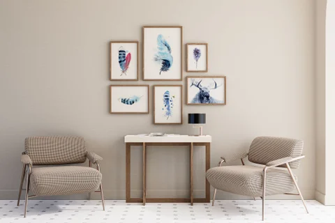 Image of a moose watercolor painting by Shayna Larsen, originals & prints available