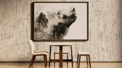 Image of a bear watercolor painting by Shayna Larsen, originals & prints available