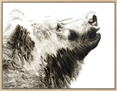 Image of a bear watercolor painting by Shayna Larsen, originals & prints available