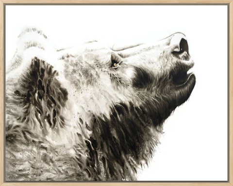 Image of a bear watercolor painting by Shayna Larsen, originals & prints available