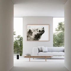 Image of a bear watercolor painting by Shayna Larsen, originals & prints available