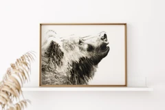 Image of a bear watercolor painting by Shayna Larsen, originals & prints available