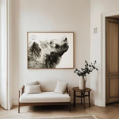 Image of a bear watercolor painting by Shayna Larsen, originals & prints available