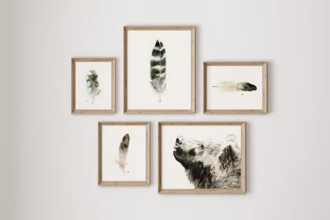 Image of a bear watercolor painting by Shayna Larsen, originals & prints available