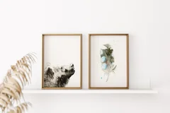 Image of a bear watercolor painting by Shayna Larsen, originals & prints available