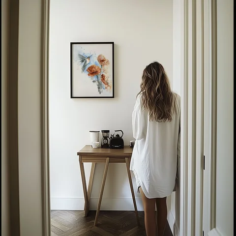 Image of a hummingbird watercolor painting by Shayna Larsen, originals & prints available