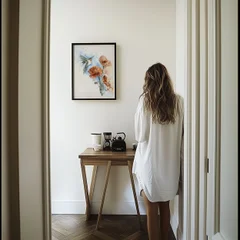 Image of a hummingbird watercolor painting by Shayna Larsen, originals & prints available