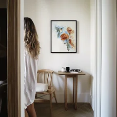 Image of a hummingbird watercolor painting by Shayna Larsen, originals & prints available