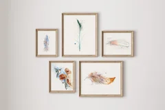 Image of a hummingbird watercolor painting by Shayna Larsen, originals & prints available