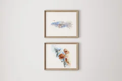 Image of a hummingbird watercolor painting by Shayna Larsen, originals & prints available