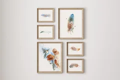 Image of a hummingbird watercolor painting by Shayna Larsen, originals & prints available