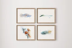 Image of a hummingbird watercolor painting by Shayna Larsen, originals & prints available