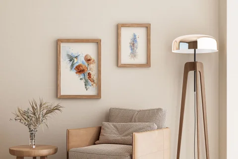 Image of a hummingbird watercolor painting by Shayna Larsen, originals & prints available