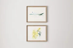 Image of a hummingbird watercolor painting by Shayna Larsen, originals & prints available