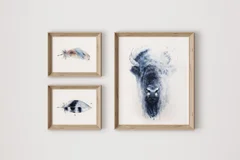 Image of a buffalo watercolor painting by Shayna Larsen, originals & prints available
