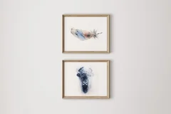 Image of a buffalo watercolor painting by Shayna Larsen, originals & prints available