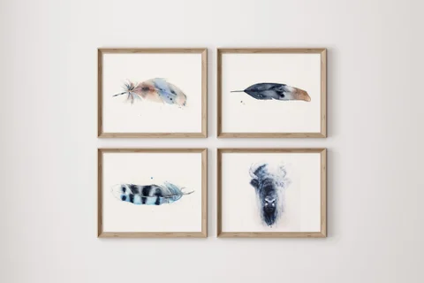 Image of a buffalo watercolor painting by Shayna Larsen, originals & prints available