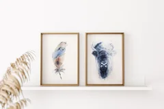 Image of a buffalo watercolor painting by Shayna Larsen, originals & prints available