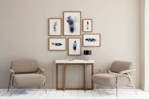 Image of a buffalo watercolor painting by Shayna Larsen, originals & prints available