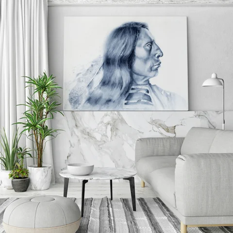Image of a native-american watercolor painting by Shayna Larsen, originals & prints available