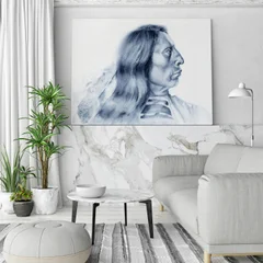 Image of a native-american watercolor painting by Shayna Larsen, originals & prints available