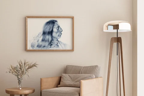 Image of a native-american watercolor painting by Shayna Larsen, originals & prints available