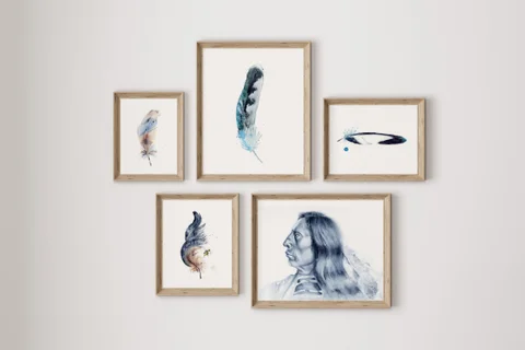 Image of a native-american watercolor painting by Shayna Larsen, originals & prints available