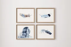 Image of a native-american watercolor painting by Shayna Larsen, originals & prints available