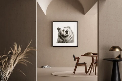 Image of a bear watercolor painting by Shayna Larsen, originals & prints available