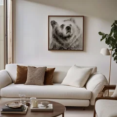 Image of a bear watercolor painting by Shayna Larsen, originals & prints available