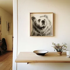 Image of a bear watercolor painting by Shayna Larsen, originals & prints available