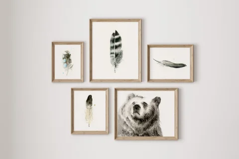 Image of a bear watercolor painting by Shayna Larsen, originals & prints available