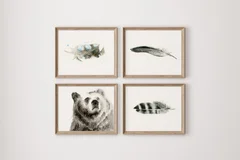 Image of a bear watercolor painting by Shayna Larsen, originals & prints available