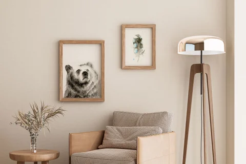 Image of a bear watercolor painting by Shayna Larsen, originals & prints available