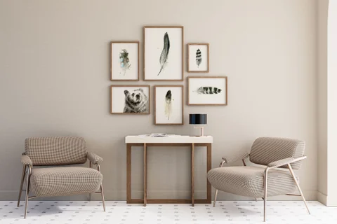 Image of a bear watercolor painting by Shayna Larsen, originals & prints available