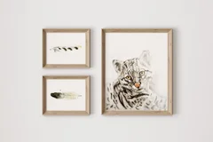 Image of a ocelot watercolor painting by Shayna Larsen, originals & prints available