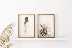Image of a ocelot watercolor painting by Shayna Larsen, originals & prints available