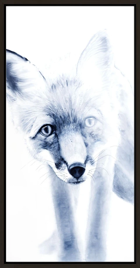 Image of a fox watercolor painting by Shayna Larsen, originals & prints available