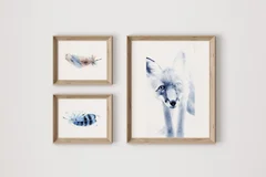 Image of a fox watercolor painting by Shayna Larsen, originals & prints available