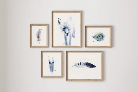 Image of a fox watercolor painting by Shayna Larsen, originals & prints available